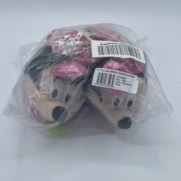 Disney Minnie Mouse Kids Slippers NEW - Picture 1 of 3